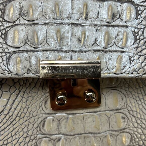 croc embossed top handle crossbody - Picture 6 of 6